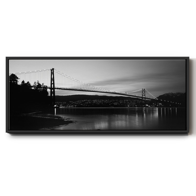 Lions Gate Inlet- Framed Canvas, 20" H x 50" W