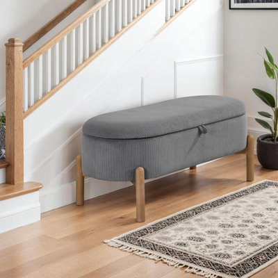 Savarin 42" Corduroy Storage Bench by Ebern Designs
