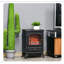 Symple Fireplace Stove Heater Log Burning Flame Electric 950/1850W Living Room