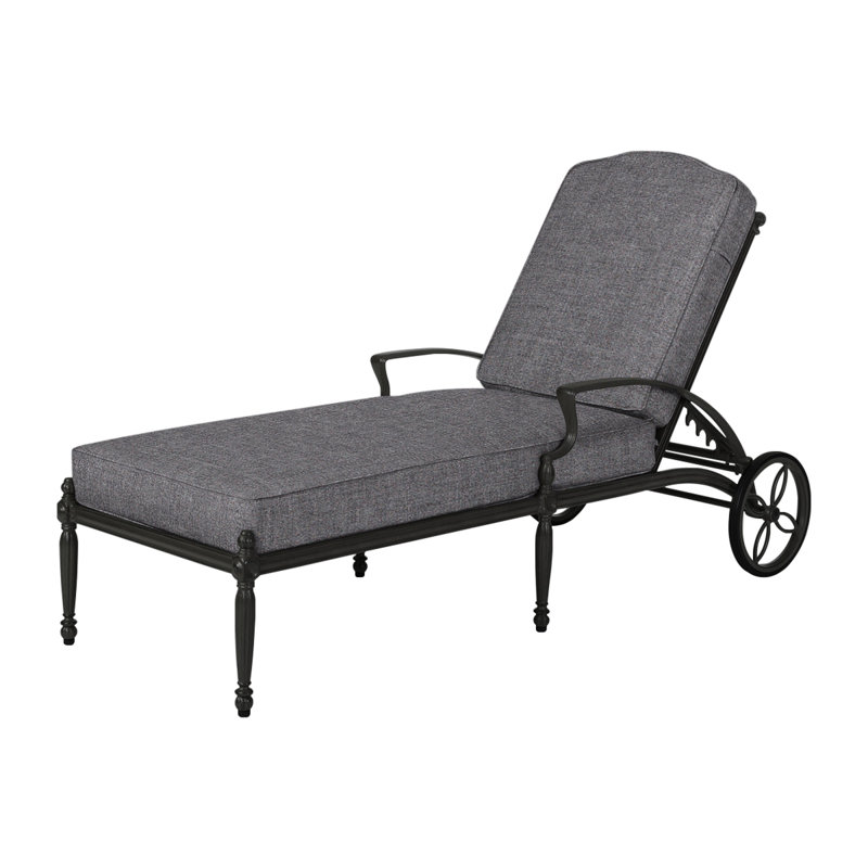 Bel Air Outdoor Chaise Lounge, Slate, Midnight Gold