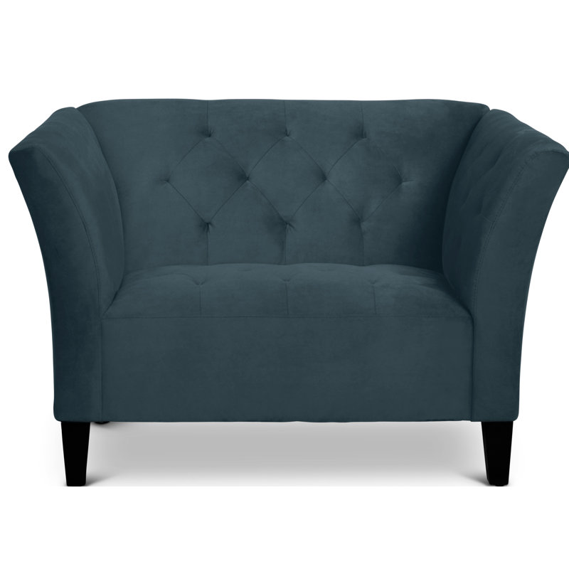 Upholstered Armchair, Medium Blue