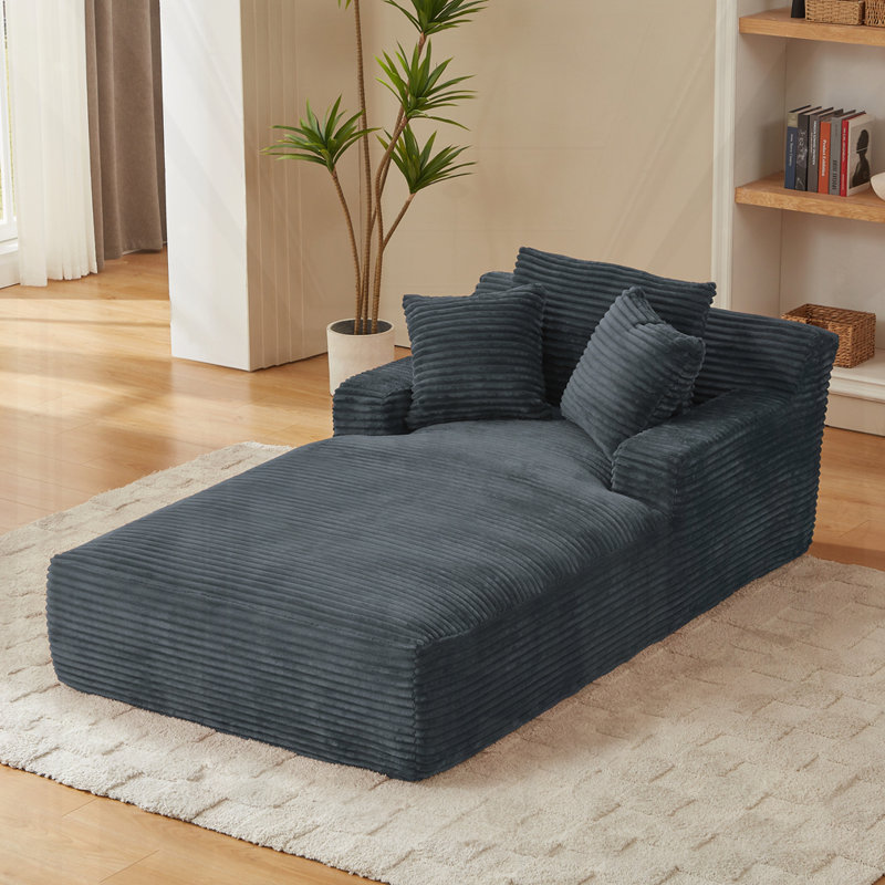 Chaise longue surdimensionnée pour l'intérieur,, Gris foncé