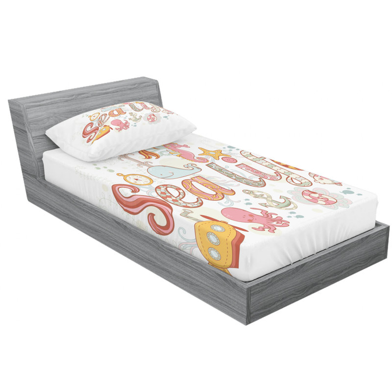 Microfiber Sheet Set, Twin Sheet Set with Fitted Sheet
