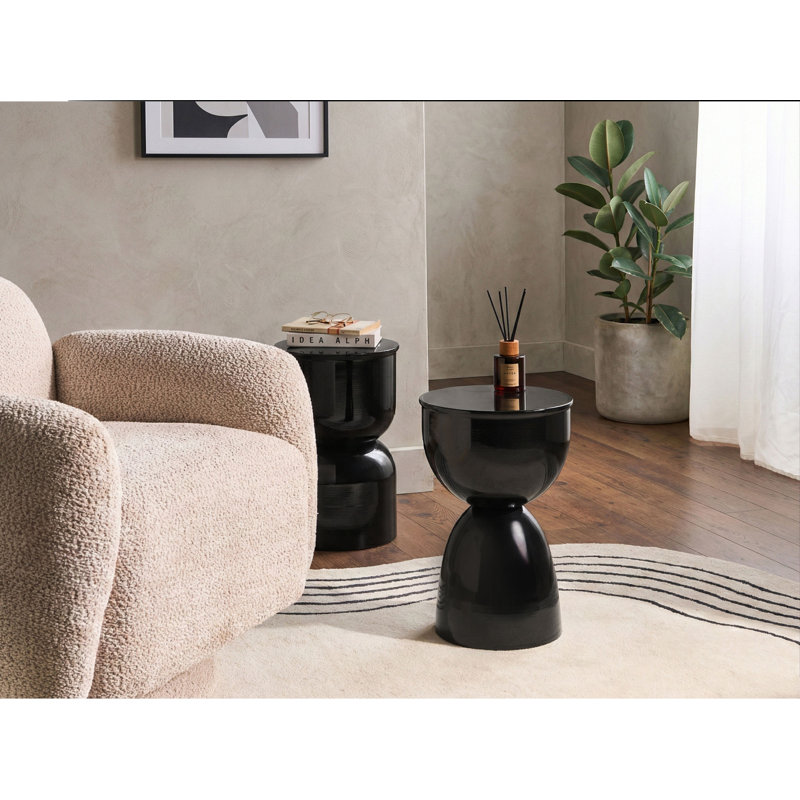 Side Table CANYON Metal, Black