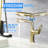 Single Hole Deck - Mounted Faucet In Brushed Gold Finish With Retractable Hose, One Touch Rinse And 500000 Cycle Tested Ceramic Core Dual Spray Splash Reducing Feature-124831686