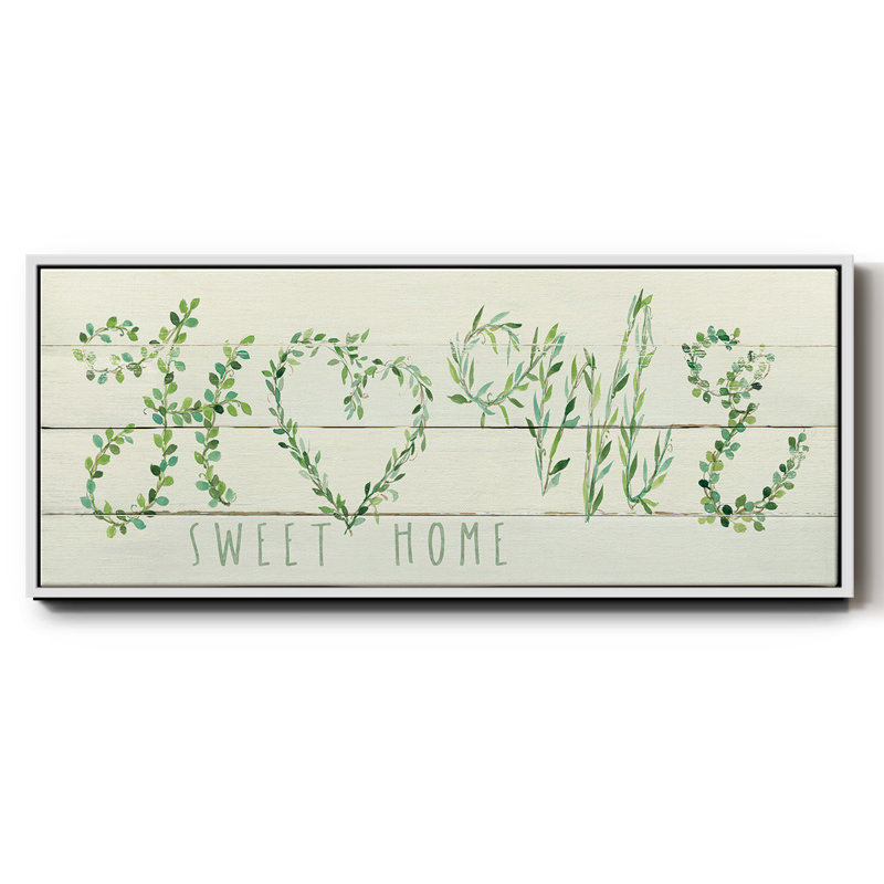 Shiplap Vines Home - Toile encadrée, H 24 po x l 60 po
