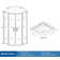 38" W X 38" D X 72" H Framed Round Shower Enclosure With Base