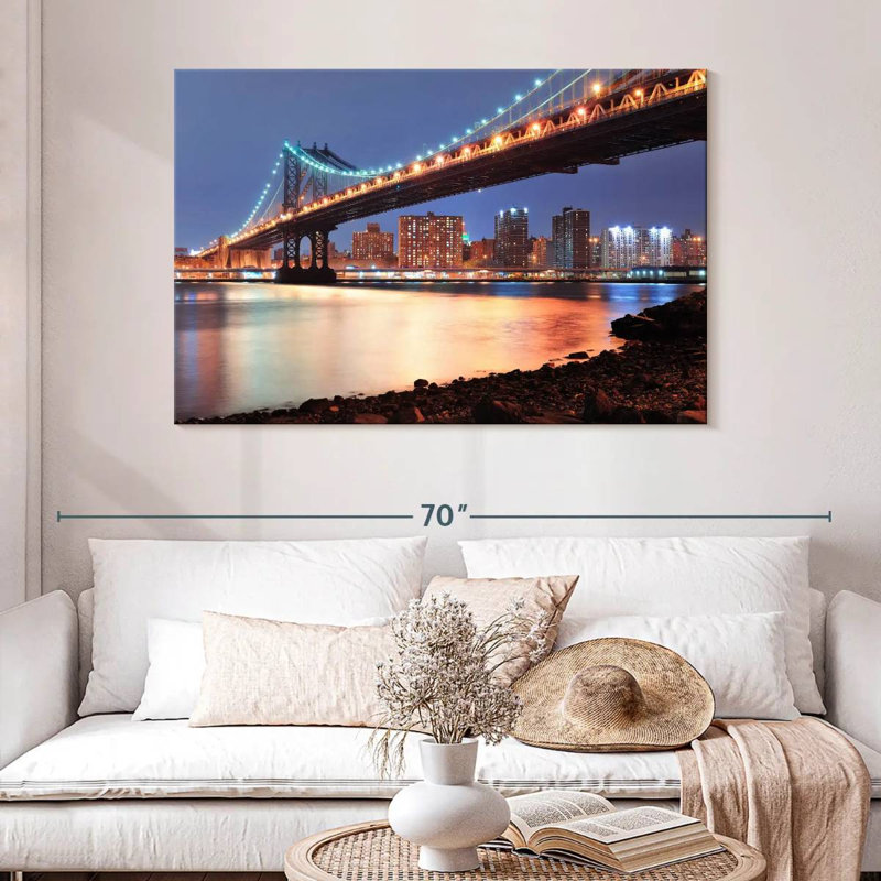 Lilie Illuminated Manhattan Bridge, 32" H x 48" W