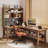 Burlywood L-Shaped Solid Wood desks-108600566-108600563