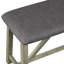 Ensemble de table de salle à manger 6 pièces en bois avec table, banc et 4 chaises, style rustique, gris-99821610-99821611
