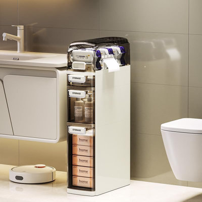 Armoire de rangement 1 pièce en plastique pour salle de bain