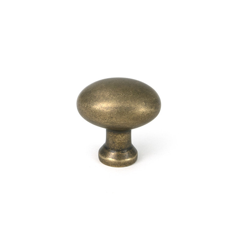 Moore Cabinet Knob, 1.26" Knob Diameter, Burnished Brass