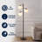 Grafton 66" 3-Light Mid-Century Modern Metal LED Floor Lamp with Triple Frosted Globe Shades-594277496