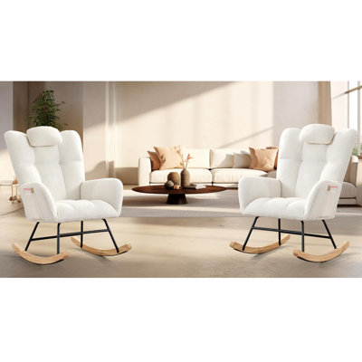 Ensemble de chaises berçantes rembourrées Modern