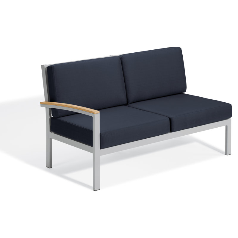 Travira Outdoor - Seat Patio Sectional, Midnight Blue