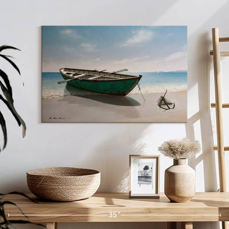 Mehar Green Boat, 16" H x 24" W