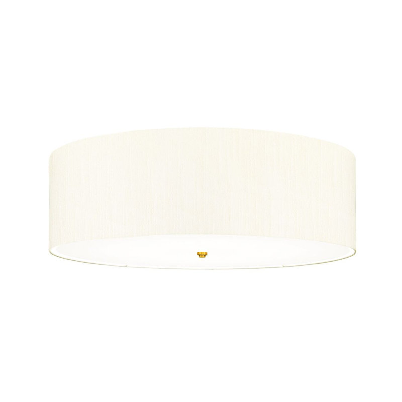 Ausie Fabric Flush Mount, 54cm H x 82cm W x 82cm D, Aged Brass