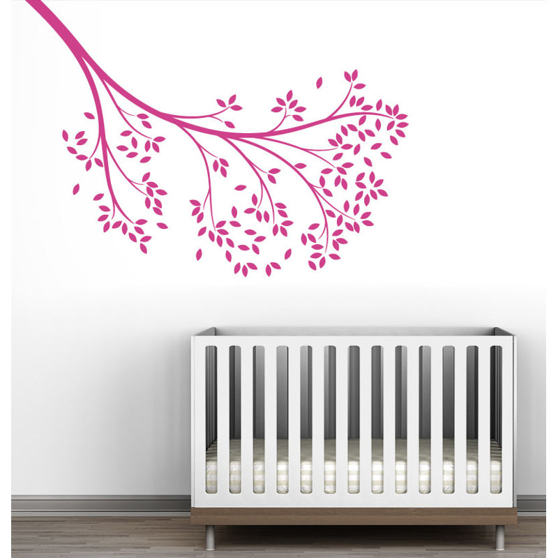 Décalcomanie murale branche atteindre, Rose vif