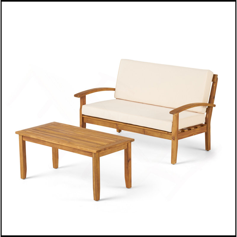 Causeuse et table basse Peyton, Beige