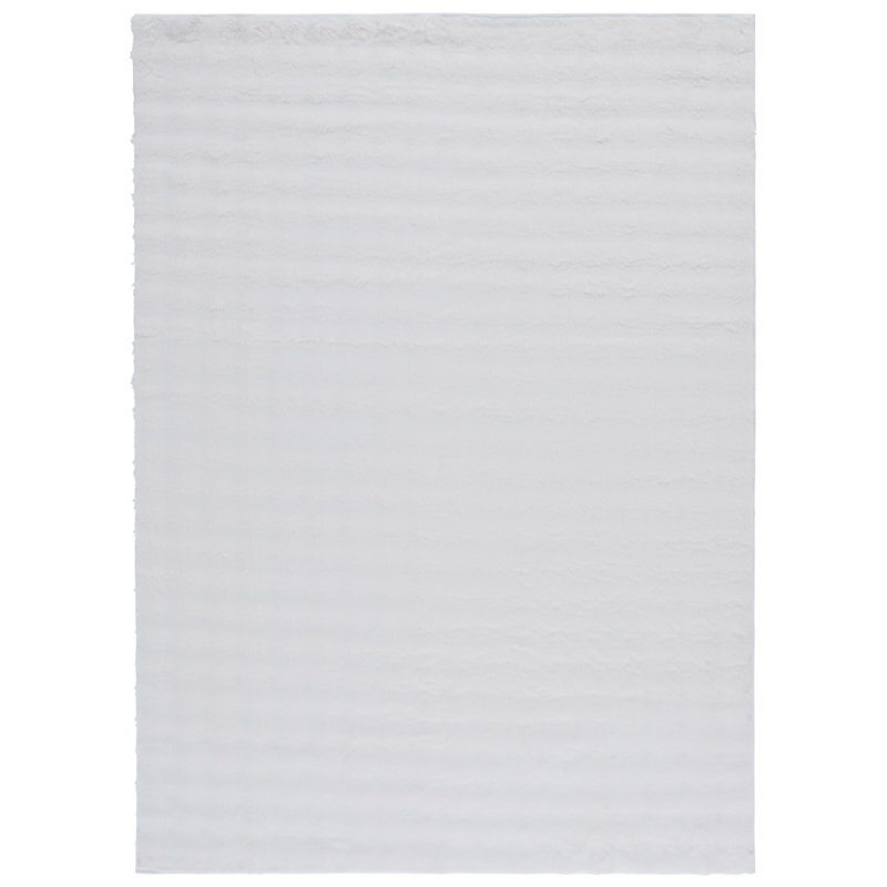 Faux Rabbit Bubble 100 Performance Machine Washable No Pattern Rug, Rectangle 5' x 7'