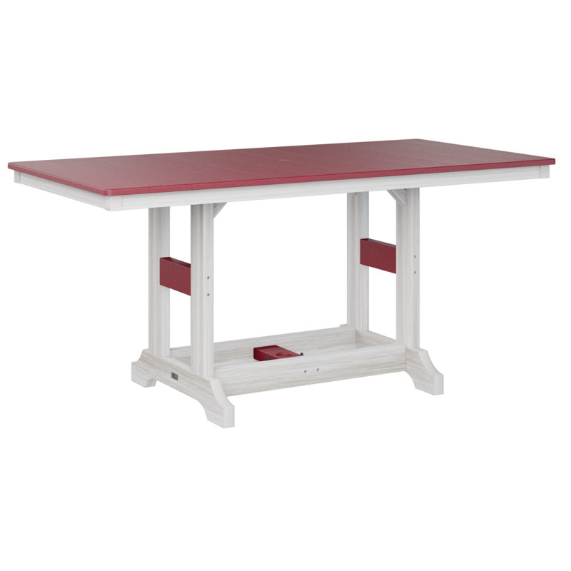 Garden Classic Outdoor Bar Table, Scarlet Red, Seashell