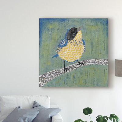 «Patchwork Wren II», reproduction de peinture acrylique sur toile tendue