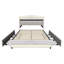 EU Double & Kingsize Velvet Storage Bed with App-Controlled RGB LED & USB C Charging, 4-Drawer Upholstered Platform Bed Frame with Storage Headboard, Beige/Grey, 140/160x200cm-783772338-783772336