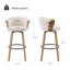 Tabouret de bar et de comptoir Lesli