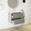 Meuble-lavabo mural 24 po avec comptoir en céramique blanche-685143268