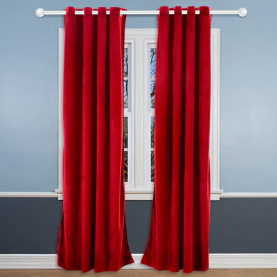 Desoto Velvet Room Darkening Curtain Pair