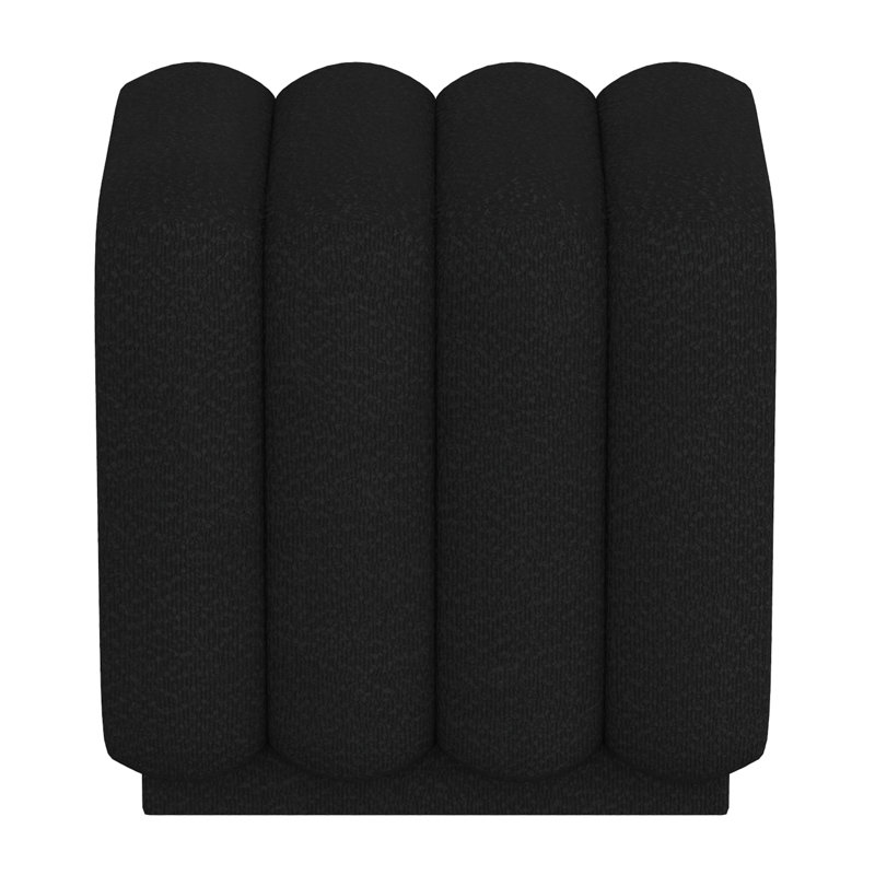Archuleta Upholstered Ottoman, Black Polyester