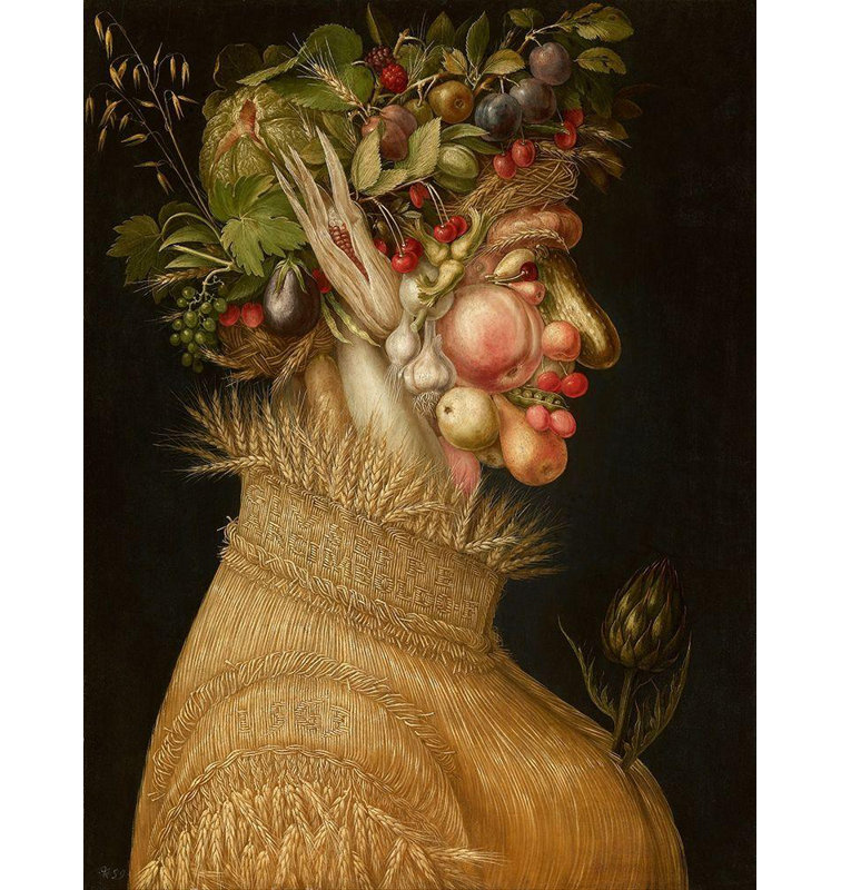 «Lark Manor ™ Arcimboldo, Giuseppe Gallery, art sur toile tendue: Summer, H 36 po x l 28 po