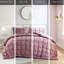 Édredon 3 pièces pour très grand lit - édredon en velours, intérieur en microfibre, nuage 3D en forme de nuage, velours rose, revers, matelassage matelassé, literie chaude,-117421825-117421833