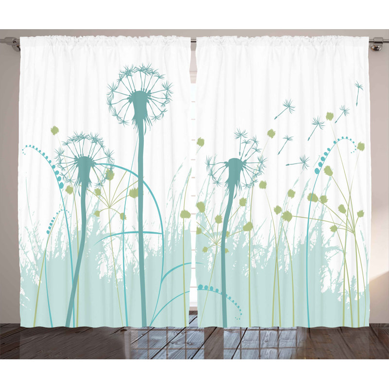 Daisha Semi Sheer Curtain Pair, 54" W x 108" L
