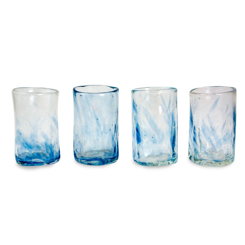 Verre soufflé Djanira, Bleu