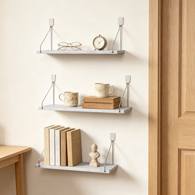 Ensemble de trois tablettes murales flottantes flottantes
