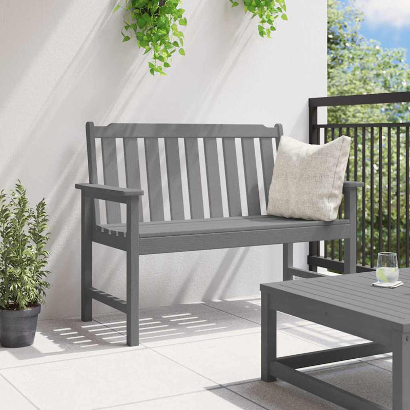 Garden Bench HDPE, Light Grey