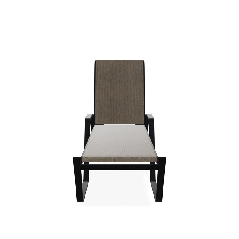 Chaise longue empilable Aruba II, Noir, Noir 5D Sunbrella®