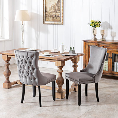 Genele 18.9'' H Velvet Upholstered Side Chair