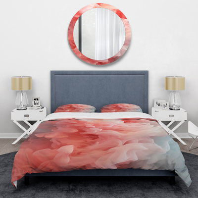 Ensemble de housse de couette abstraite rose polaire Radiance Smoke I