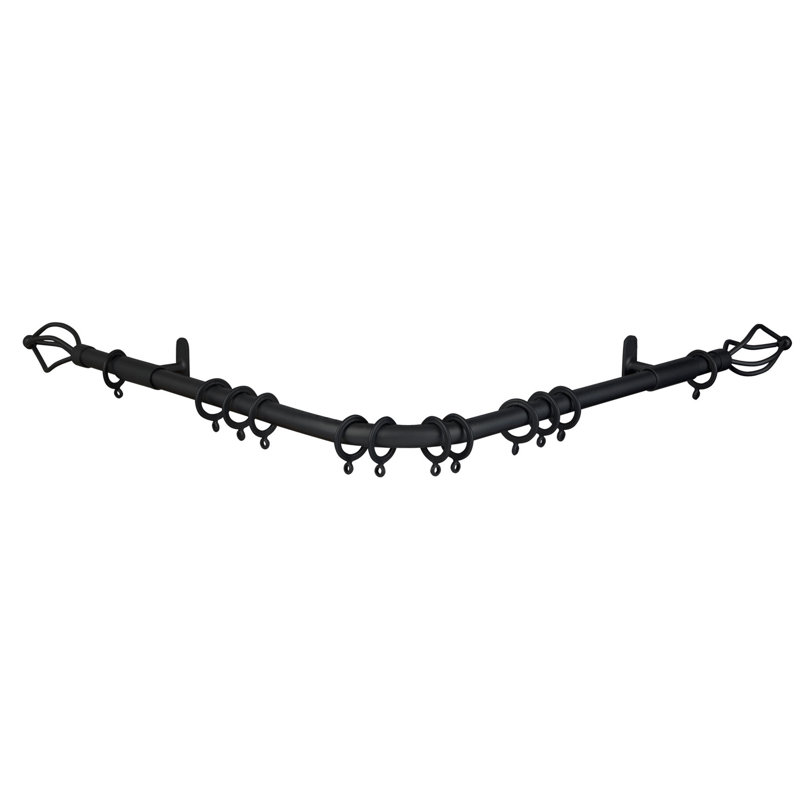 Jetta Mild Steel 1066.8cm 4.83cm Baypole, Black