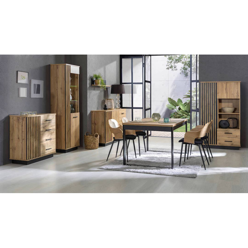 Adallyn Extendable Metal Base Dining Table