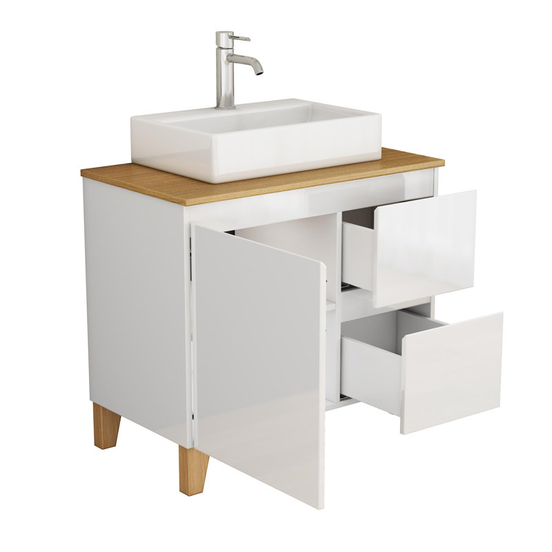Meuble-lavabo autoportant avec lavabo