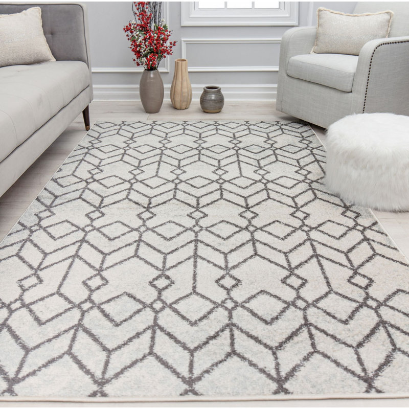 Ildiko Knox Tribal Candle White Area Rug, Runner 2'6" x 8'