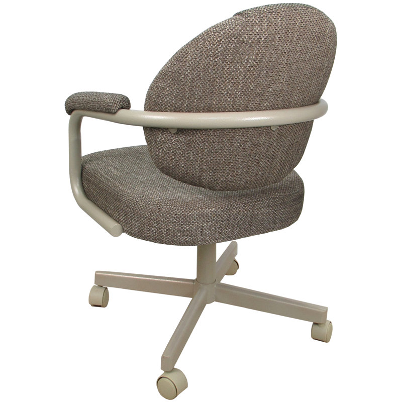 Chaise avec accoudoirs Lakiah, Beige, Cacao Plumley