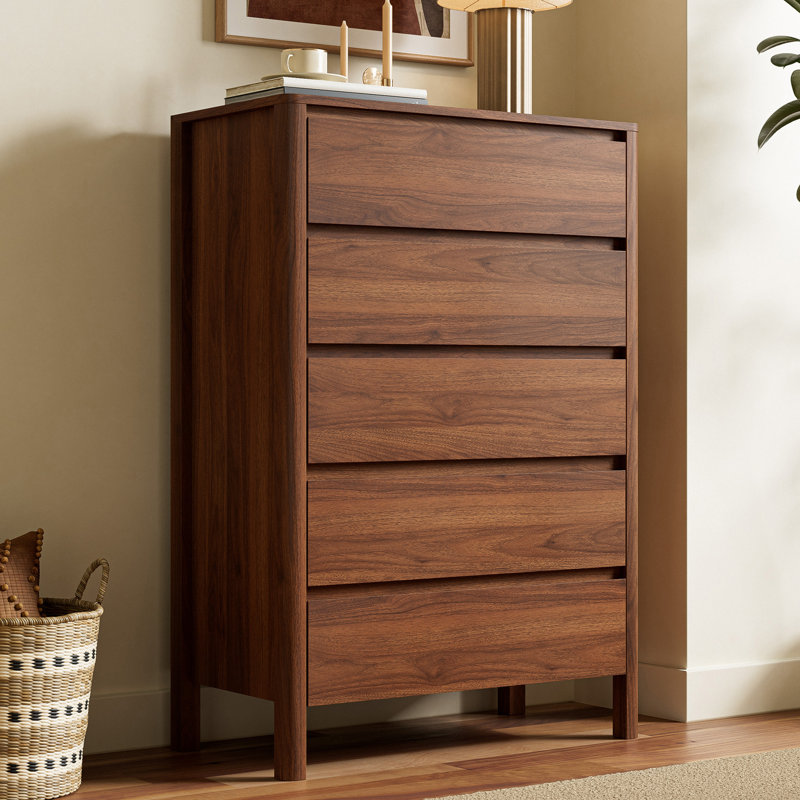 Commode 5 tiroirs 31,5 po, Brown