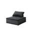 Canapé modulaire en U en velours noir à 160 places Anna