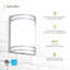 Luminaire mural d'extérieur à DEL - Applique murale moderne en nickel brossé - Réglable 15 W 3000 K 4000 K 5000 K - Éclairage extérieur à intensité variable - Porte d'entrée et lampe de patio