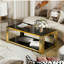 Table basse moderne rectangulaire noire, miroir