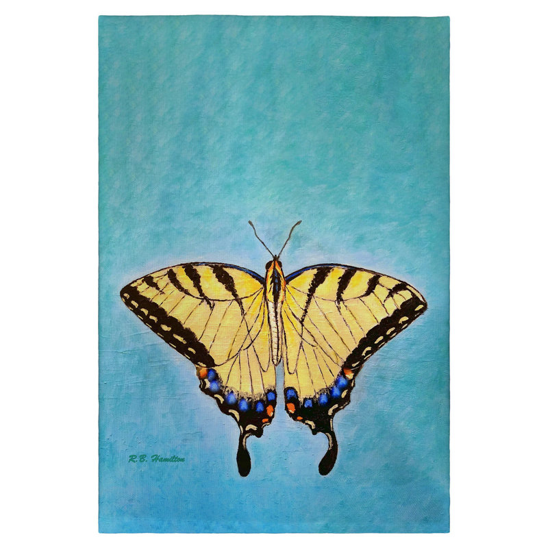 Spreadwing Tiger Swallowtail Butterfly Guest Towel